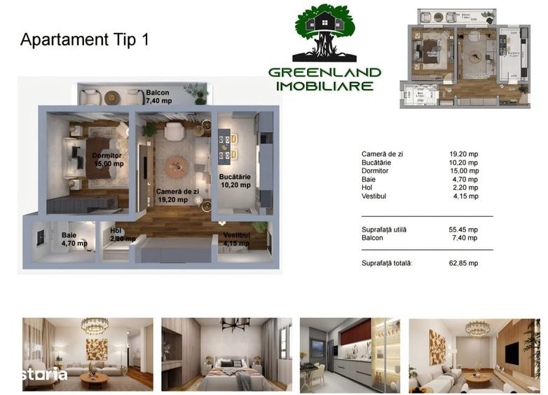 Apartament cu 2 camere decomandat în Nicolina