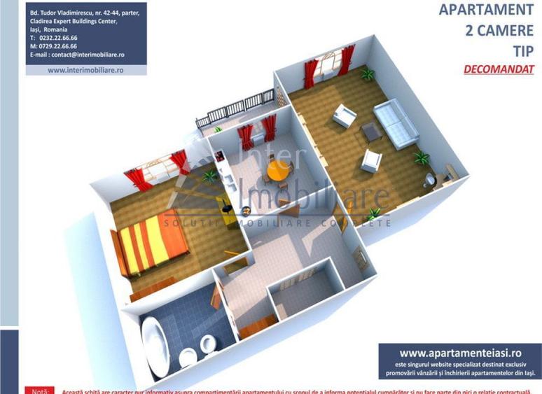 Apartament cu 2 camere în Frumoasa