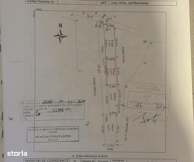 Teren de 375 mp, în Glina