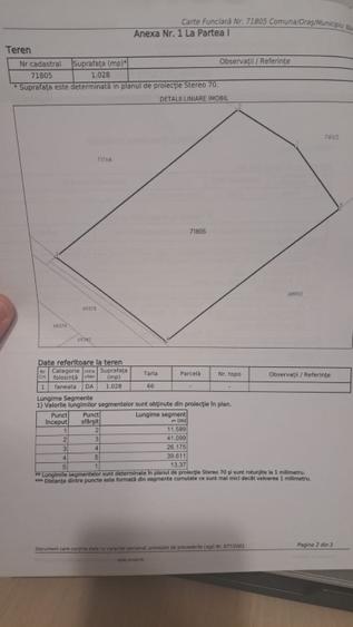 Teren Construcții intravilan de 1045 mp, în Bârnova