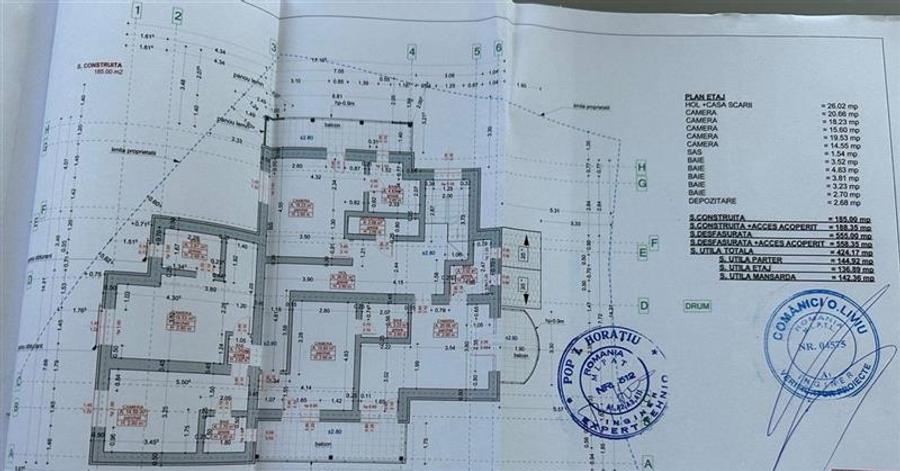 Casă individuală cu 9 camere cu Teren 843 Mp în Exterior Est