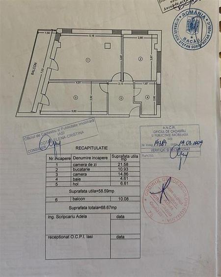 Apartament cu 2 camere decomandat, mobilat în Central