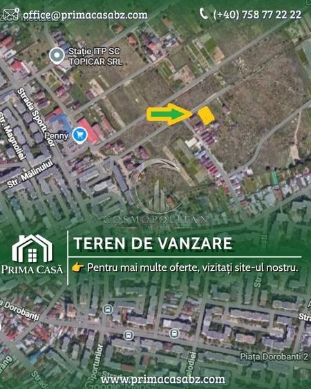 Teren Construcții intravilan de 1071 mp, în Broșteni