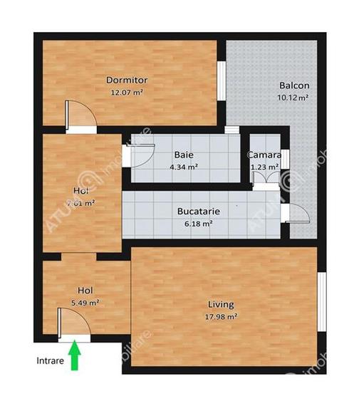 Apartament cu 2 camere decomandat, mobilat în Mihai Viteazul
