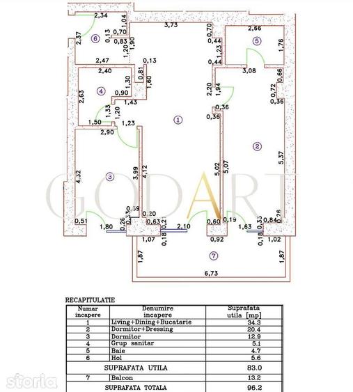 Apartament cu 3 camere în Iancu Nicolae