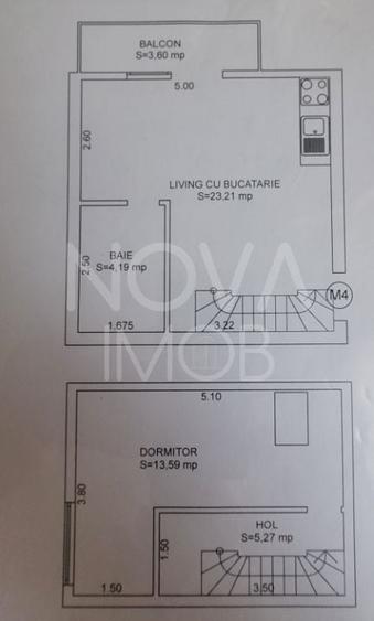 Apartament tip mansarda cu balcon, mobilat-utilat, Valea Aurie - 6