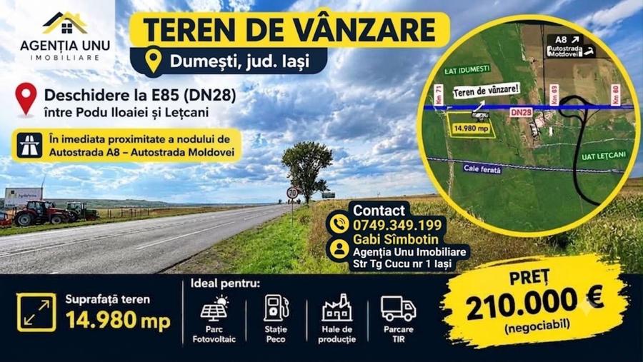 Teren agricol extravilan de 14980 mp, în Central