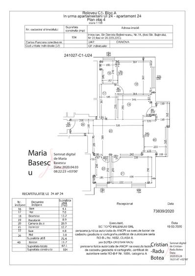 Apartament cu 3 camere decomandat în Central