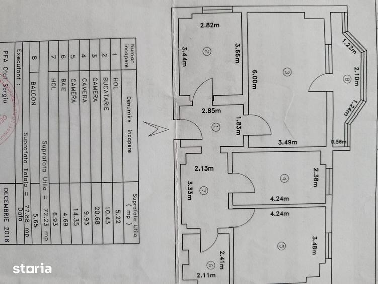 Apartament cu 3 camere decomandat în Nicolina