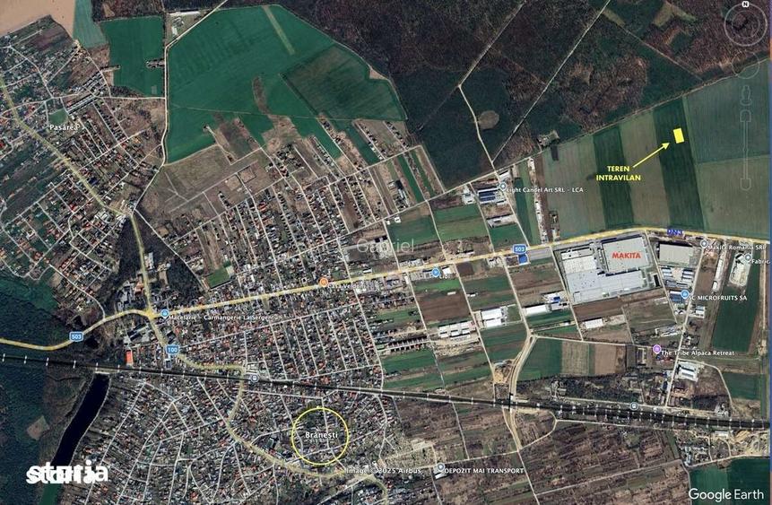 OCAZIE! 450 mp teren intravilan Branesti, Ilfov, intre DN3 si PADURE