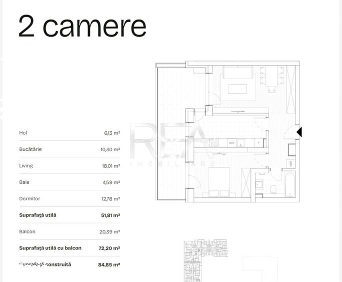2 Camere 72 mp totali PRIMA Astera - nZEB Bd GHencea