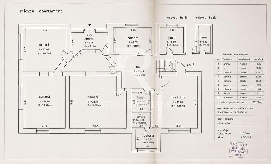 Apartament cu 4 camere decomandat în Central