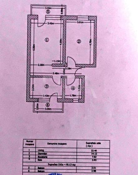 Apartament cu 2 camere decomandat, mobilat în Antiaeriană