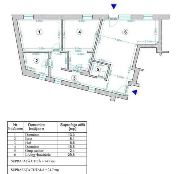 Apartament cu 3 camere decomandat în Pache Protopopescu