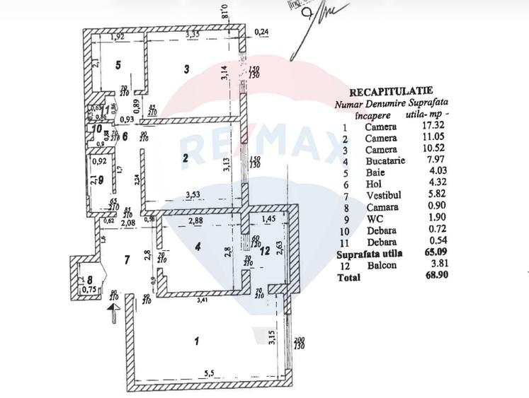 Apartament cu 3 camere decomandat în Crângași