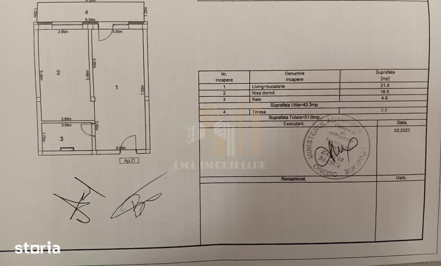 Apartament cu 2 camere decomandat în Sânpetru