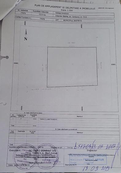 Teren de 1514 mp, în Exterior Vest