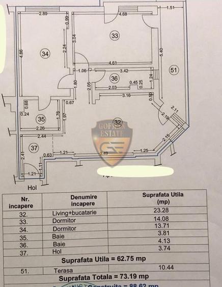 Apartament cu 3 camere decomandat, mobilat în Nord