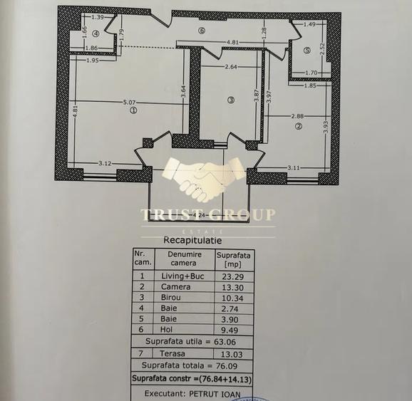 Apartament 3 camere | Parcului 20 | Terasă 14 mp | Parcare subterană - 5