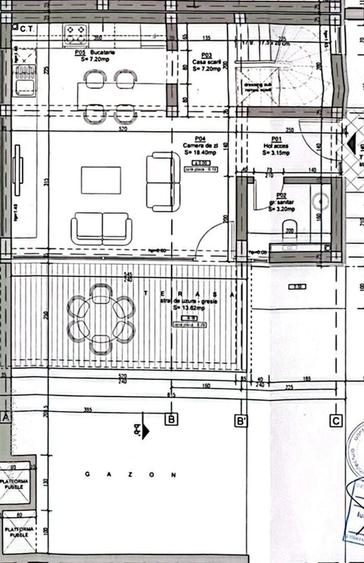 Duplex cu 4 camere cu Canalizare în Central