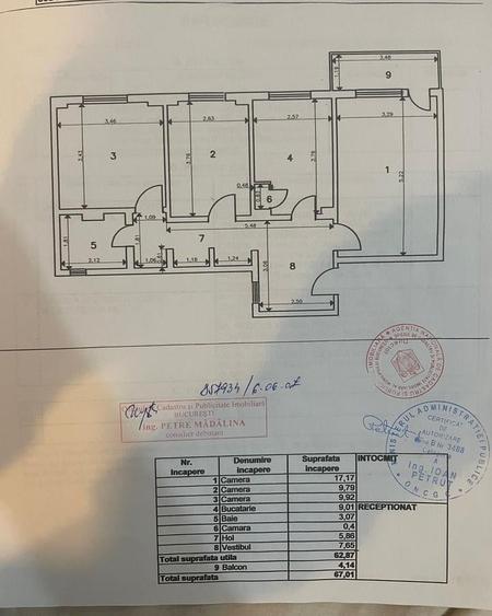 Apartament 3 camere | Metrou Piața Sudului | Etaj 3/8 |Bloc reabilitat |Centrala - 1