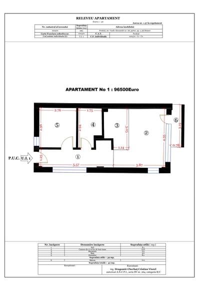 Apartament cu 2 camere semidecomandat în Clăbucet