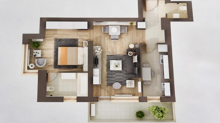 Apartament cu 2 camere decomandat în Băneasa