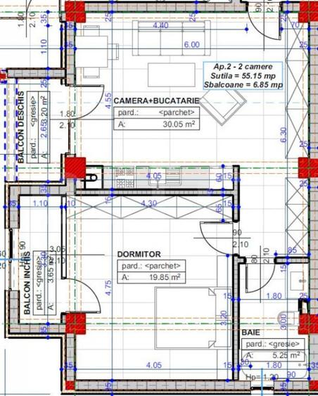 Apartament cu 2 camere în Central