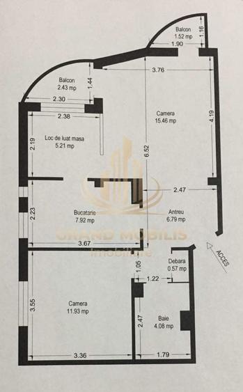 Apartament cu 2 camere decomandat, mobilat în Circumvalațiunii