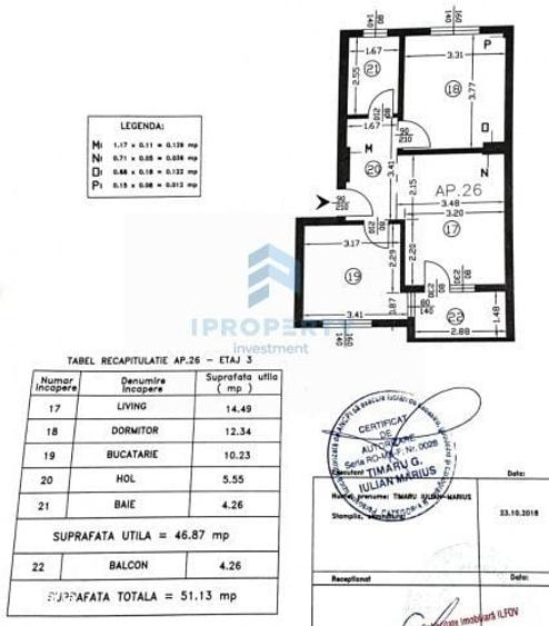 Apartament cu 3 camere decomandat în Roșu