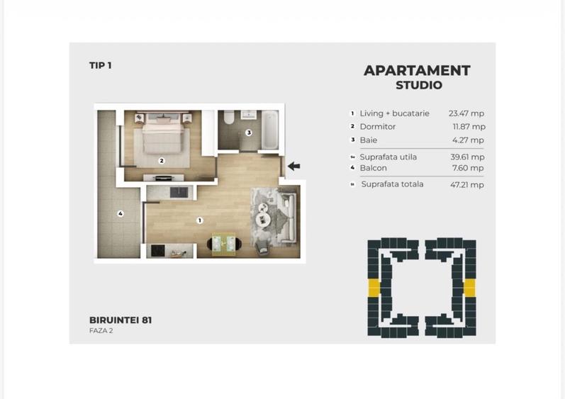Apartament cu 2 camere in complex 81 Residence/Popesti Leordeni - 5