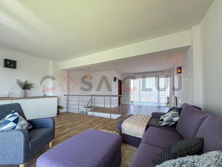 Penthouse cu 5 camere semidecomandat, mobilat în Bună Ziua
