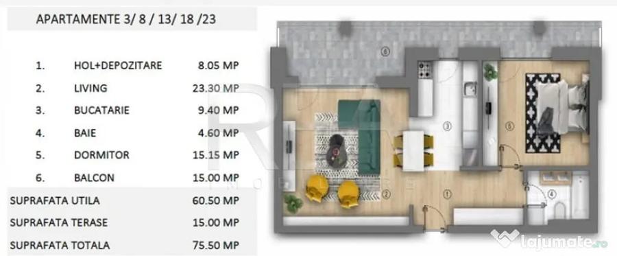 2 camere, Unirii, bloc nou, mobilat/utilat, 8 min metrou Uni - Bucuresti (Bucuresti-Ilfov) - 7