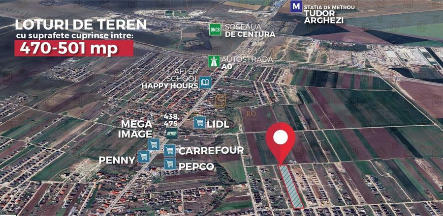Teren de vanzare, investitie in Comuna Berceni, Str. Aviatorilor - 4