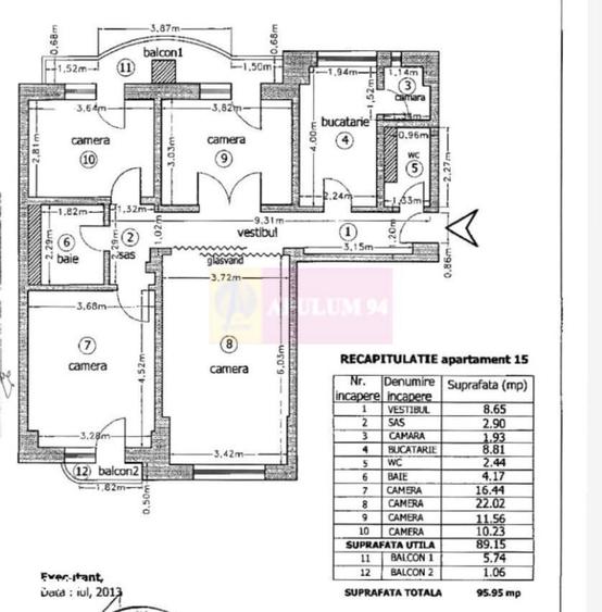 Apartament cu 4 camere în Unirii
