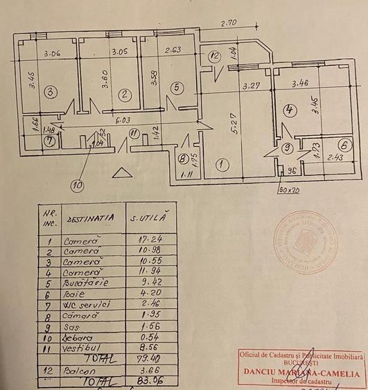 Apartament 4 camere Calea Văcărești ,83 mp ,centrala proprie, metrou Timpuri Noi - 1