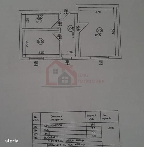 Apartament cu 2 camere semidecomandat în Dobroești