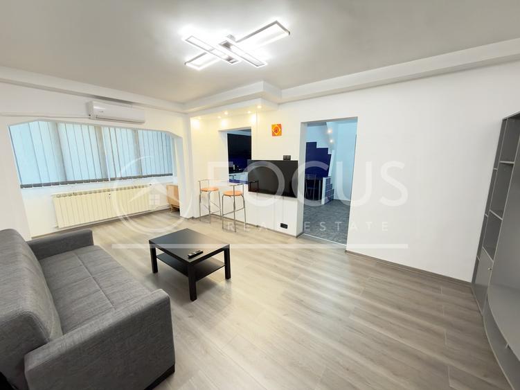 Apartament cu 3 camere semidecomandat, mobilat în Ștefan cel Mare