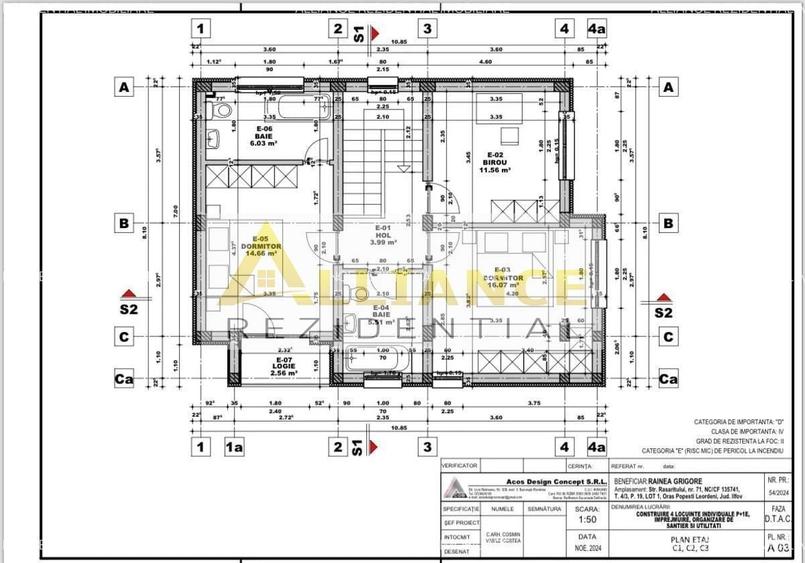 Casă individuală cu 4 camere decomandat cu Canalizare în Central