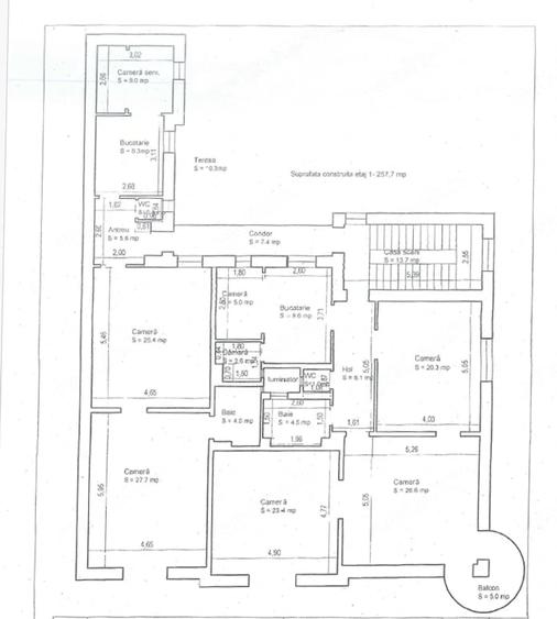 Casă cu 5 camere cu Teren 549 Mp în Ultracentral