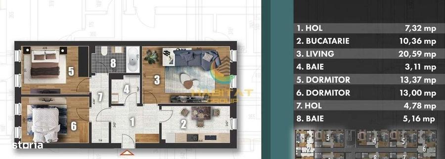 Apartament 3 camere / 78 mp / Metalurgiei - 2
