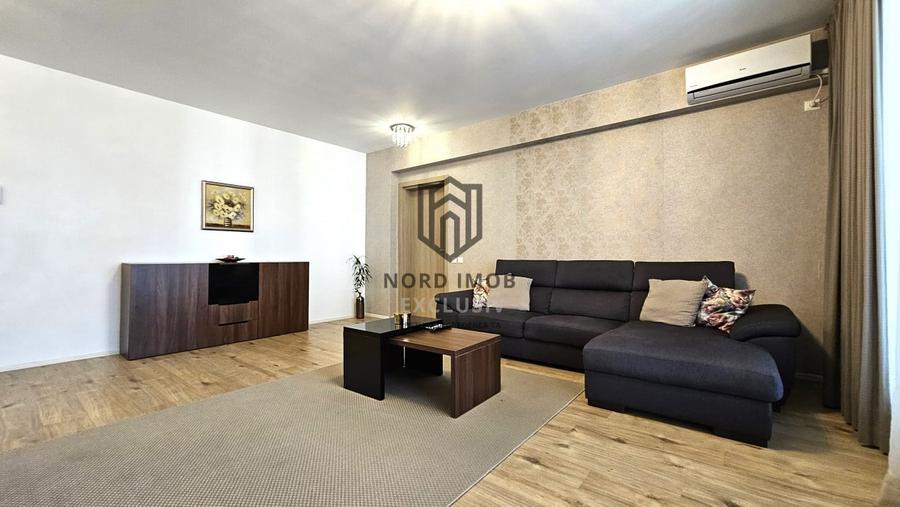 Apartament cu 4 camere semidecomandat, mobilat în Băneasa