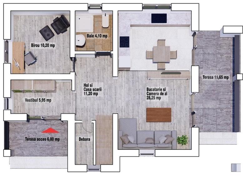 Casă individuală cu 5 camere cu Teren 412 Mp în Valea Adâncă