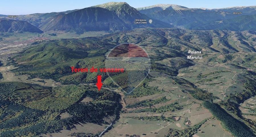 Teren agricol extravilan de 2053 mp, în Poiana Mărului