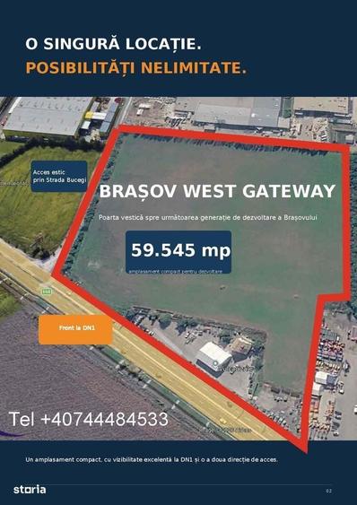 Brasov West Gateway 59.545 mp, teren strategic cu front la DN1 - 1