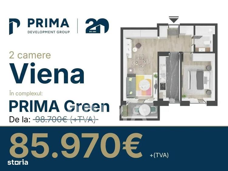 Apartament cu 2 camere în Nufărul
