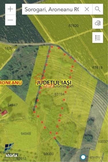 Teren de 19000 mp, în Aroneanu
