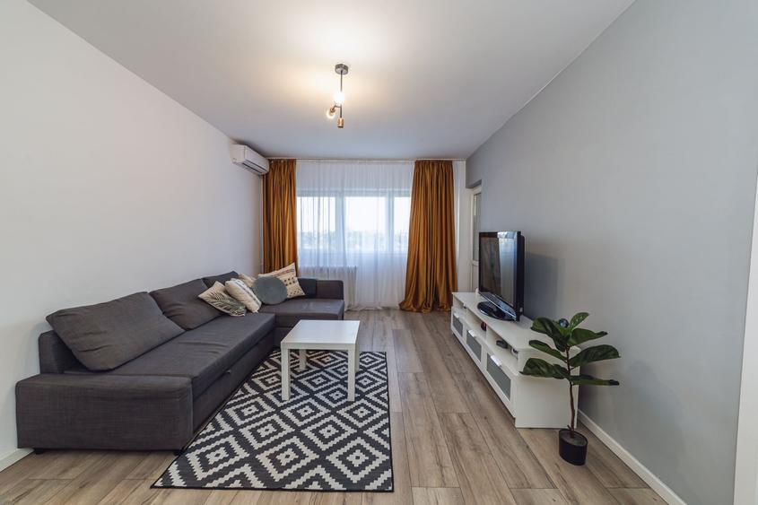 Apartament cu 2 camere semidecomandat, mobilat în Iancului