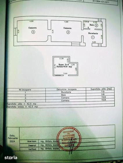Apartament cu 2 camere semidecomandat în Timocului-Șaguna