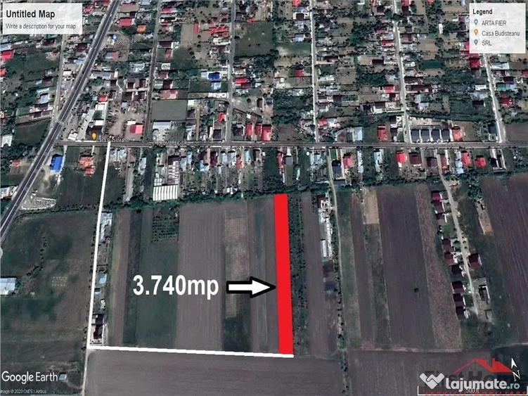 Teren de 3740 mp, în Golești